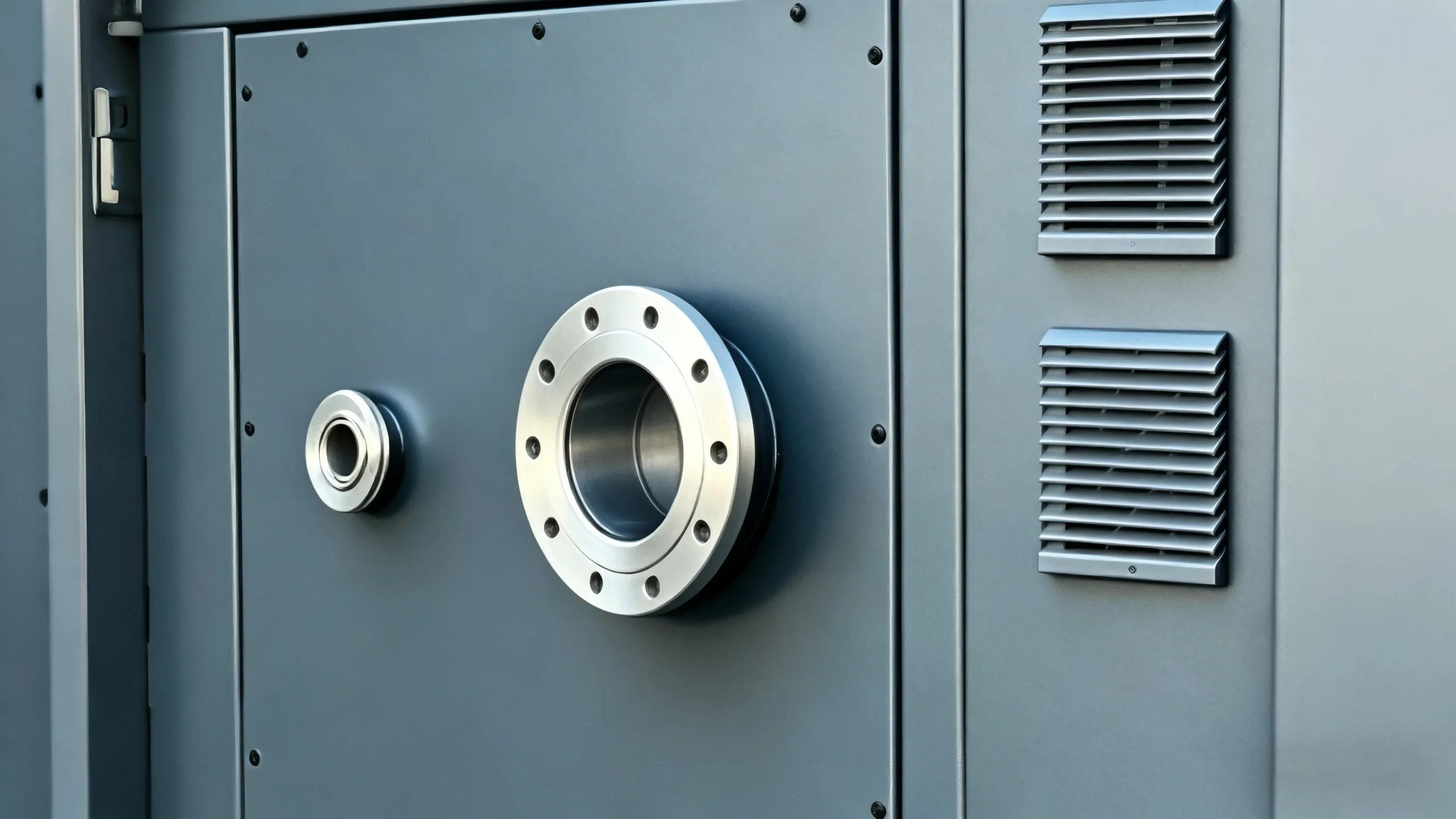 Custom flanges and coolant connections for liquid cooled load bank