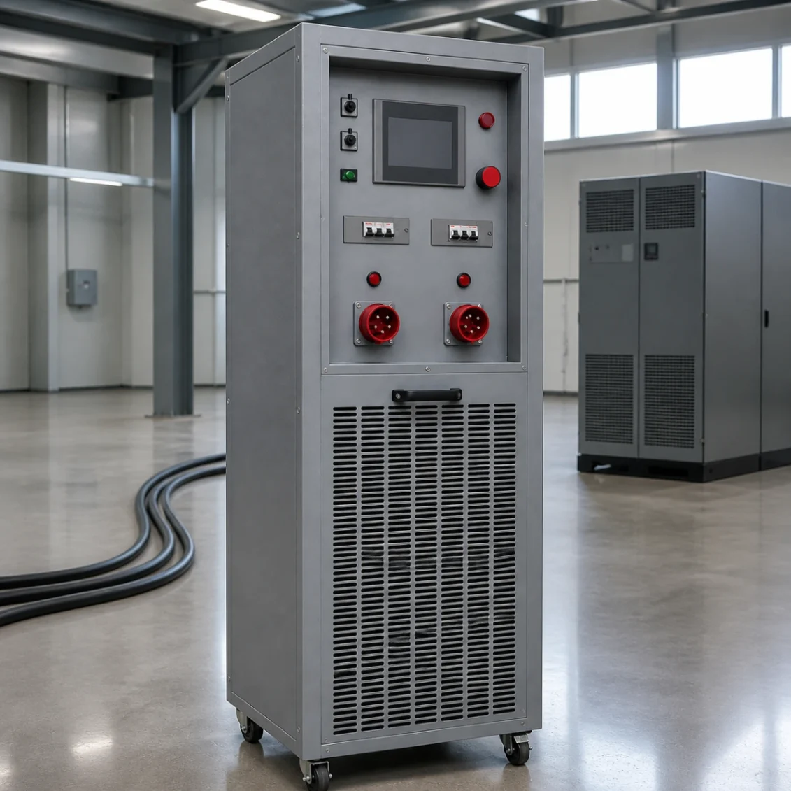 Dual-source air-cooled load bank application for data centre power testing